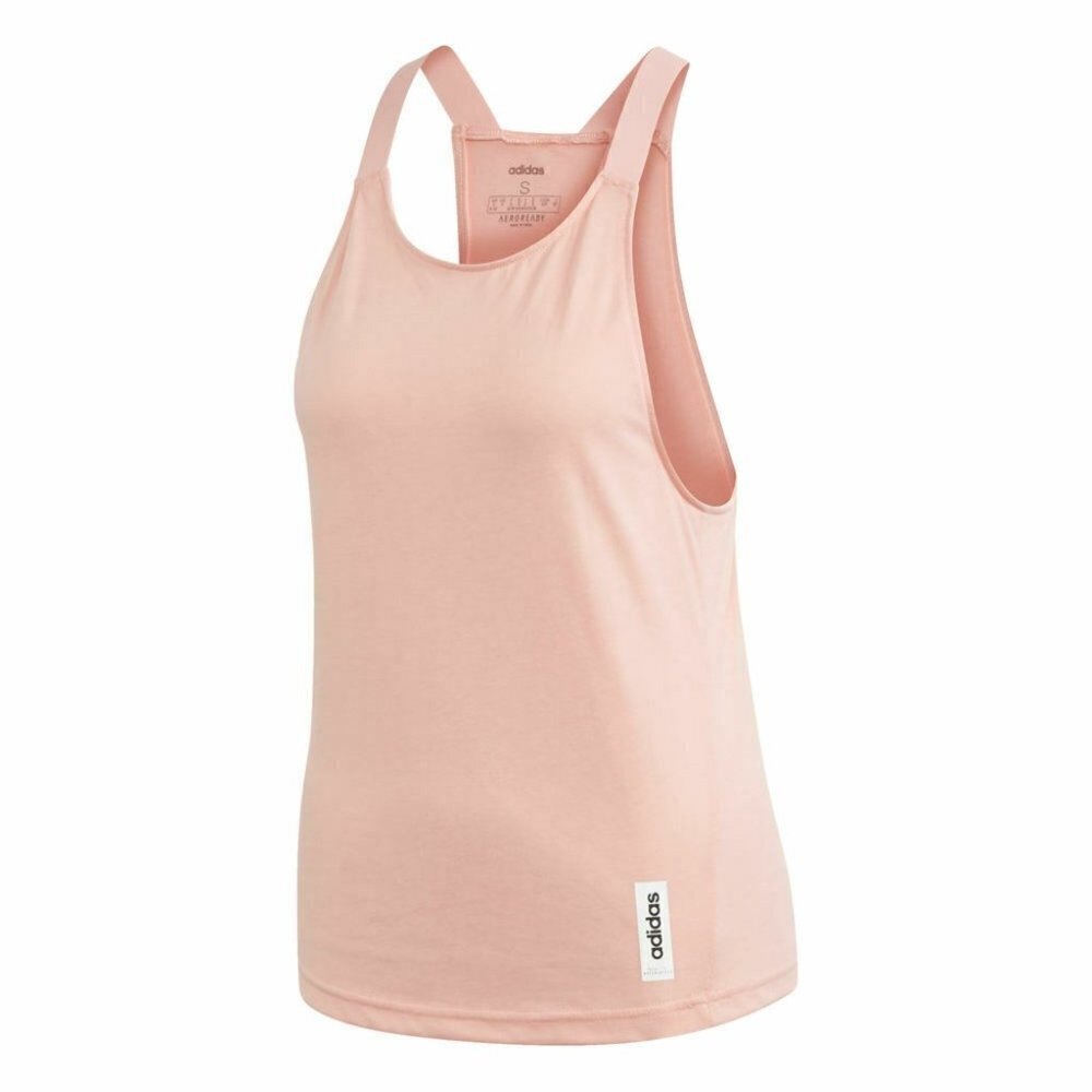 Adidas Women Pink Brilliant Basics Tank Knit Activewear Top Size Small NEW